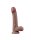 LoveToy - Dual Layered Silicone Dildo 22.5 cm (Ø 4.2 cm) - Brown