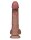 LoveToy - Dual Layered Silicone Dildo 22.5 cm (Ø 4.2 cm) - Brown