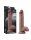 LoveToy - Dual Layered Silicone Dildo 23.5 cm (Ø 4.3 cm) - Brown