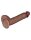 LoveToy - Dual Layered Silicone Dildo 23.5 cm (Ø 4.3 cm) - Brown