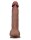 LoveToy - Dual Layered Silicone Dildo 23.5 cm (Ø 4.3 cm) - Brown