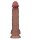 LoveToy - Dual Layered Silicone Dildo 23.5 cm (Ø 4.3 cm) - Brown