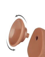 LoveToy - Sliding Skin Dildo 19.5 cm (Ø 3.5 cm) - Brown
