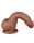 LoveToy - Sliding Skin Dildo 19.5 cm (Ø 3.6 cm) - Brown