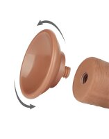 LoveToy - Sliding Skin Dildo 20 cm (Ø 3.8 cm)  - Brown