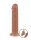 LoveToy - Sliding Skin Dildo 20 cm (Ø 3.8 cm)  - Brown