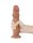 LoveToy - Sliding Skin Dildo 20 cm (Ø 3.8 cm)  - Brown