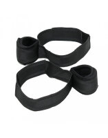 Rimba Soft Bondage Oberschenkel- und Handfesselset Schwarz Verstellbar