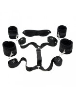 Rimba Soft Bondage Under the Mattress Soft Restraint Set Black