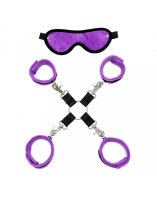 Rimba Soft Bondage Set Purple/Black 6 Pieces