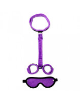 Rimba Soft Bondage Set Purple/Black 3 Pieces