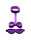 Rimba Soft Bondage Set Purple/Black 3 Pieces