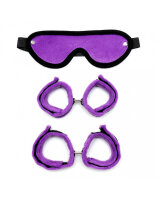 Rimba Soft Bondage Set Lila Schwarz 3 Teile