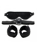Rimba Soft Bondage Set Lila Schwarz 3 Teile