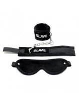 Rimba Soft Bondage Set SLAVE Schwarz 3 Teile