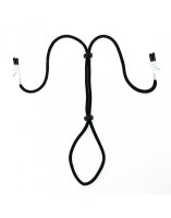Rimba Nipple Clamps with Cord for Penis or Balls Black