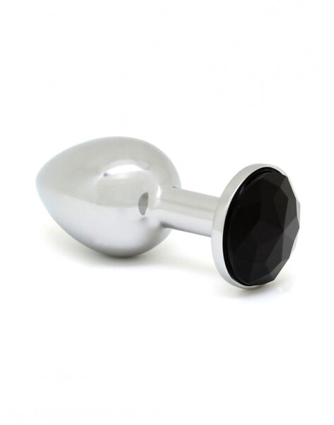 Rimba Anal Plug with Crystal Silver Black Ø 3 cm