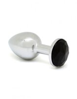 Rimba Anal Plug with Crystal Silver Black Ø 3 cm