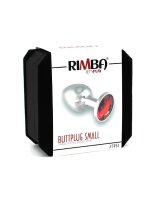 Rimba Anal Plug with Crystal Silver Red Ø 3 cm
