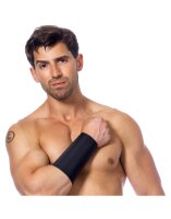 Rimba Armmanschette aus Leder Schwarz