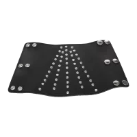 Rimba Leather Arm Cuff Decorated with Studs Black