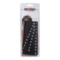 Rimba Leather Arm Cuff Decorated with Studs Black