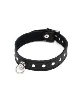 Rimba Simple Collar Decorated with Studs Black S-M
