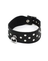 Rimba Collar Decorated with Studs Black S-M