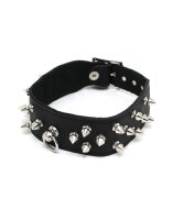 Rimba Collar Decorated with Spikes Black S-M
