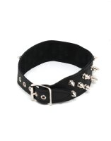 Rimba Collar Decorated with Spikes Black S-M