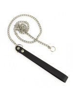 Rimba Dog Leash with Metal Chain Silver Black 90 cm