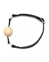 Rimba Ball Gag mit Holzkugel Schwarz Ø 4 cm