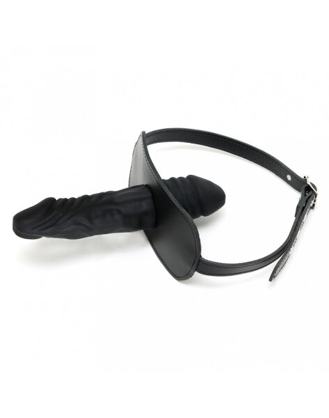 Rimba Gag with Dildo on Inside and Outside Black Ø 4 cm