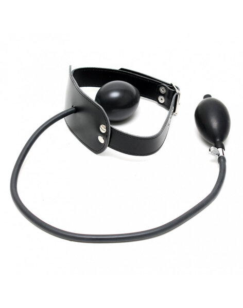 Rimba Ball Gag with Inflatable Balloon and Pump Black