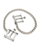 Rimba Adjustable Nipple Clamps with Chain Silver 2 Pieces
