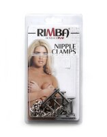 Rimba Adjustable Nipple Clamps with Chain Silver 2 Pieces