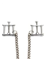 Rimba Adjustable Nipple Clamps with Chain Silver 2 Pieces