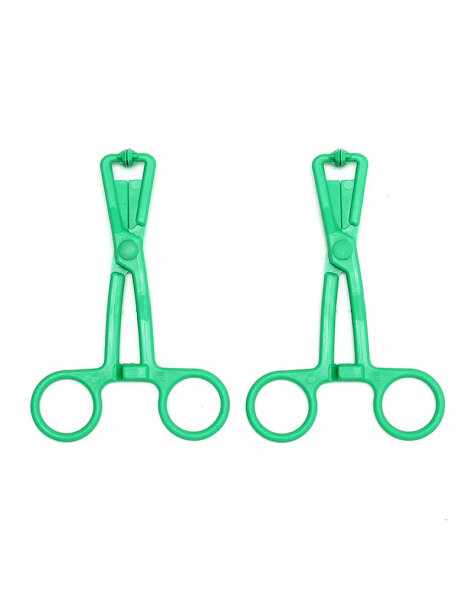 Rimba Scissor-Style Nipple Clamps Green 2 Pieces