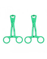 Rimba Scissor-Style Nipple Clamps Green 2 Pieces
