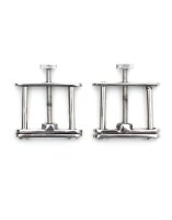 Rimba Verstellbare Nippelklemmen Silber 2 Stück