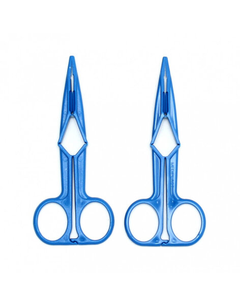 Rimba Scissor-Style Nipple Clamps Blue 2 Pieces