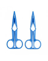 Rimba Scissor-Style Nipple Clamps Blue 2 Pieces