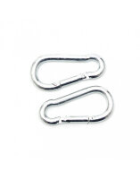 Rimba Carabiner Hooks Silver 2 Pieces