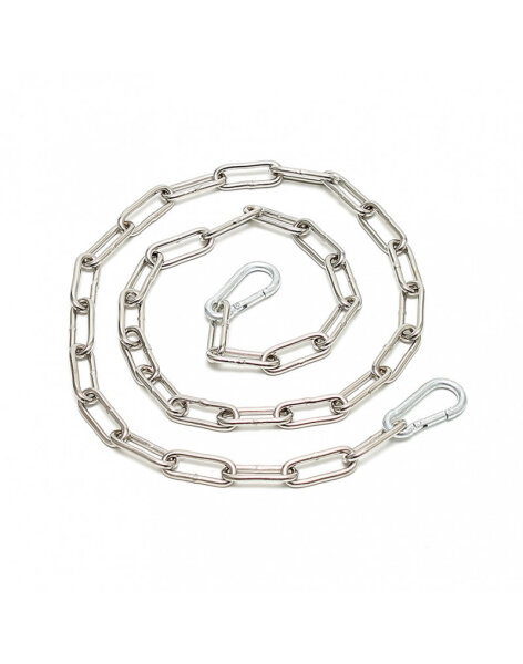 Rimba Chain with 2 Carabiner Hooks Silver 100 cm
