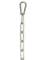Rimba Kette mit 2 Karabinerhaken Silber 200 cm