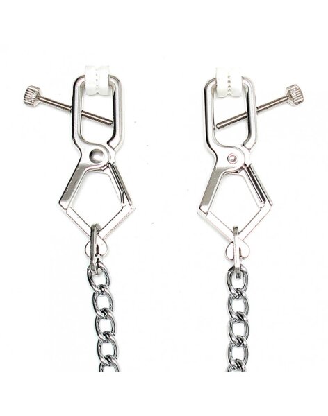 Rimba Adjustable Nipple Clamps with Chain Silver 2 Pieces