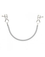 Rimba Adjustable Nipple Clamps with Chain Silver 2 Pieces