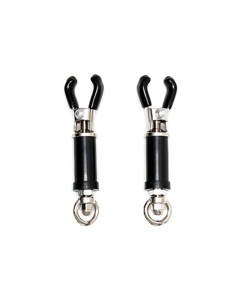Rimba Nippelklemmen Schwarz Silber 2 Stück