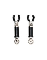 Rimba Nippelklemmen Schwarz Silber 2 Stück