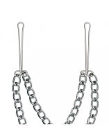 Rimba Nipple Clamps with Double Chain Silver 2 Pieces